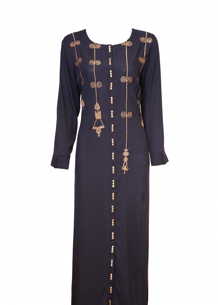 N.Blue with Golden Emb Work